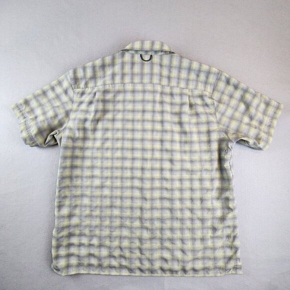 EDDIE‎ BAUER SPORT Mens Lg Plaid Button Down Moisture Wicking Shirt Short Sleeve - Picture 6 of 11